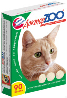 Дoктop ZOO Мультивитаминное лакомство для кошек Здоровье и красота 90таб*6